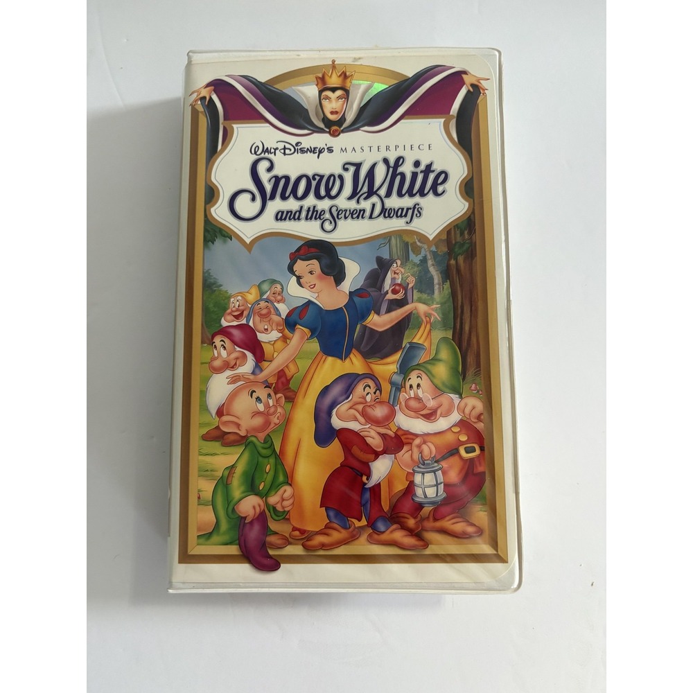 Vintage Disney VHS Snow White and the Seven Dwarfs Masterpiece Animated Movie Cl